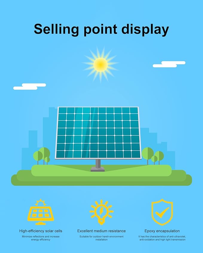 FellDen Micro Solar Panels Photovoltaic Solar Cells, 10PCS 5V 200mA Epoxy Solar Panel Kit Polycrystalline Solar Cells 110mmx60mm / 4.33"x 2.36"