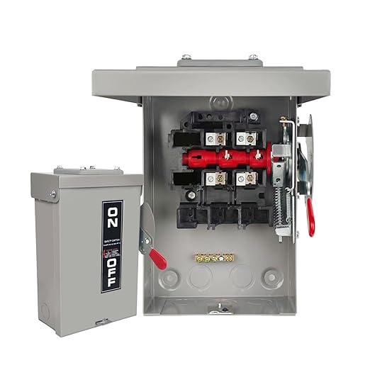 2P 30Amp 240V 2 Wire Heavy Duty Safety Switches，Ac Disconnect Switches Box，Quick Disconnect Safety Switch，Upgrade Power Supply Safety Door Lock