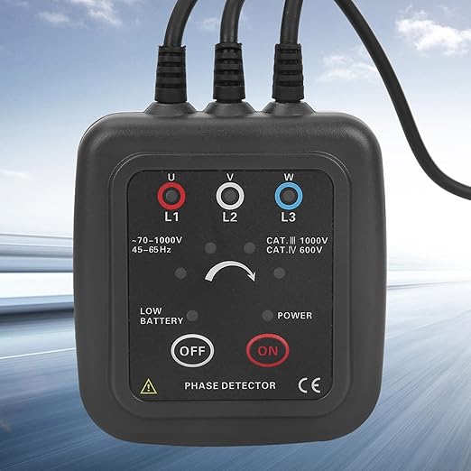 AC 70-1000V Non Phase Sequence Detector Tester Rotation Monitor Magnetic Base Phase Meter with 0.6M Clamp Length ETCR1000C