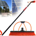 Professional Window Cleaning Equipment Telescopic, 3.6-11M Photovoltaic Solar Panel Cleaning Washing Equipment Tool Solution& Scrubber Brush & Hose Spray Washer,12FT/3.6M