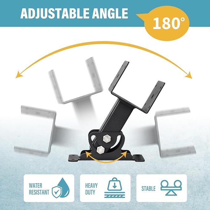 2 Pack 304 Stainless Steel 4x4 Heavy Duty Roof Riser Brackets Kit, Adjustable Roof Riser Beam Mount Brackets for Roof Pergola Gazebo (Black)