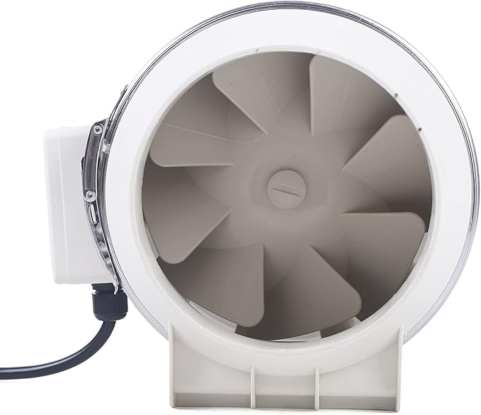 DNYSYSJ 6" Inline Duct Fan, 75W 318CFM Ventilation ExtractorFan 6" Exhaust Fans Low Noise Inline Blower 6in Duct Fan with Efficient Quiet Copper Motor for Ducting,Vents,Bathroom,Kitchen