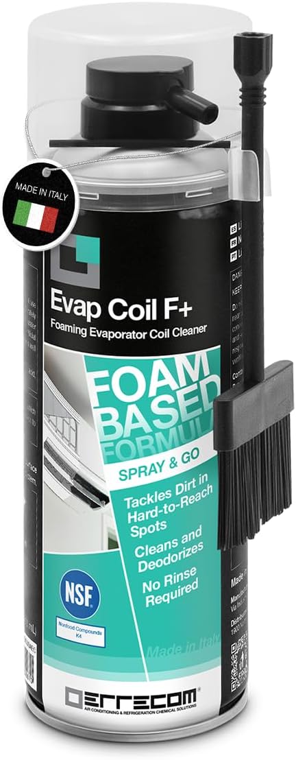 ERRECOM Evap Coil F+, Air Conditioner Foam Cleaner, NSF Certified (K4), 400 mL Aerosol Can
