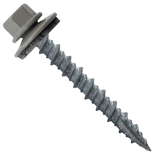 Metal ROOFING SCREWS: (250)10 x 1-1/2" Clay Hex Head Sheet Metal Roof Screw. Self starting metal to wood siding screws. EPDM washer. Colored head