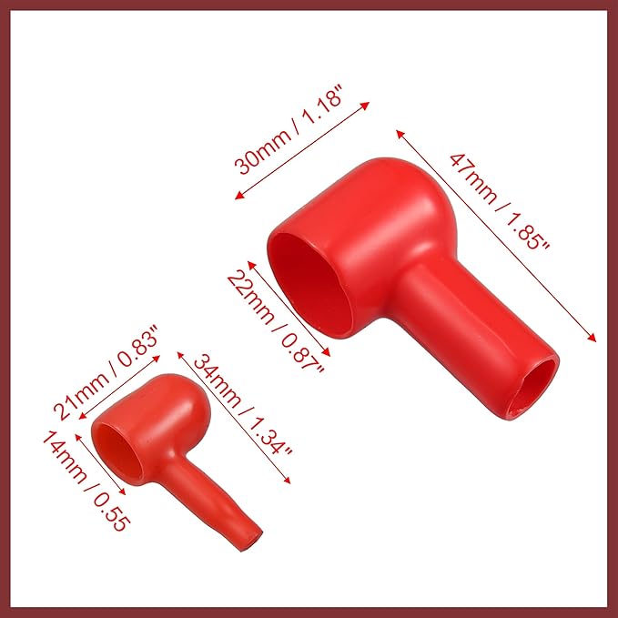 Battery Terminal Boots Insulating Rubber Covers Red Black Cable Lug Protector Cover Lug Caps for Car Marine 20 Pcs Replace Parts