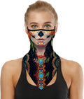 YAYOUREL Neck Gaiter Face Mask Bandanas for Men Women UV Face Scarf Cover Ear Loop Hole Facemask for Fishing Running Cycling