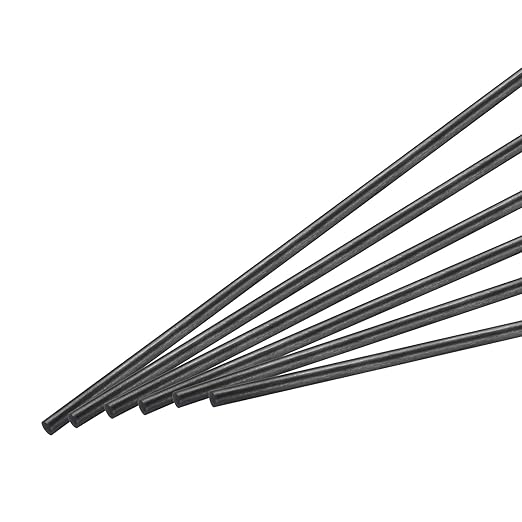 MECCANIXITY Carbon Fiber Rod, 3mm x 150mm Carbon Rod Bar for RC Airplane DIY Craft Kite Wing Tube Quadcopter Arm Repair Pack of 16