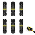 Junction Box Outdoor Waterproof Electrical Cable Connector,NineLeaf 6PK 3-PIN M20 Extension Electrical Cable Protector for Cable Diameter Ø5-12mm,for Outdoor Road Landscape Lights,External Cord Boxes