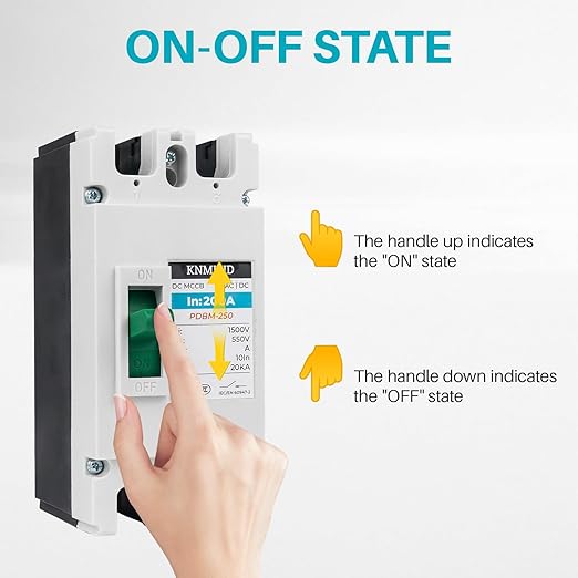 200A 550V AC/DC Circuit Breaker Disconnect Switch for Solar Energy System Grid Connection, Photovoltaic, Residential and Commercial Facilities (550V 200Amp)