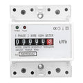 Electric Meter, KWh Meter, Single Phase 4P LED DIN-Rail Electricity Power Consumption Wattmeter Energy Meter, 10-40A
