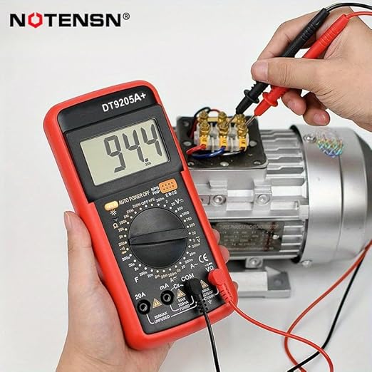 DT9205A+ Digital Multimeter, 1000V True RMS Auto-Ranging Voltmeter, Professional Electrician Tools with Temperature/Diode/Continuity Test, Anti-Burn & Full Protection for Home/Car/Industrial Use