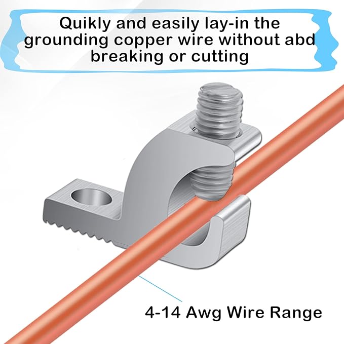 Pool Bonding Lug with Corrosion-Resistant and High-Conductivity Aluminum, 4-14 Wire Range(10 Packs)