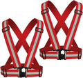 Reflective Vest, High Visibility Safety Vest Straps Reflective Gear for Night Running Walking Cycling for Men Women Kids