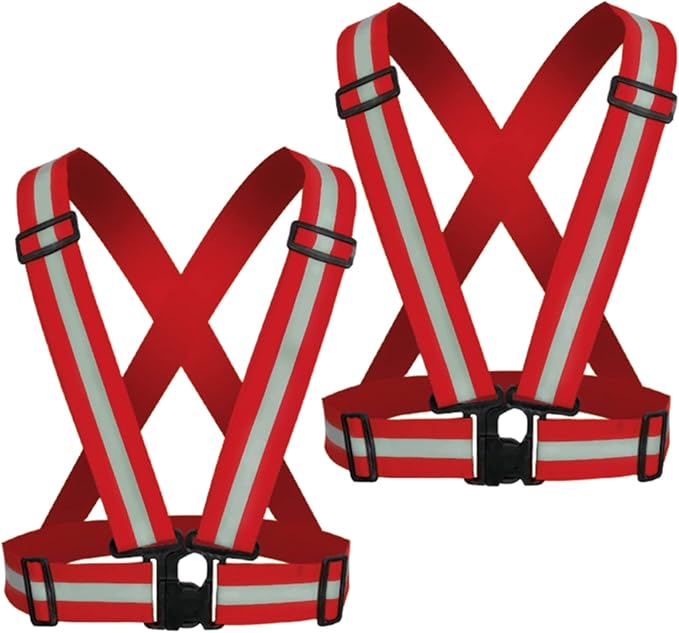 Reflective Vest, High Visibility Safety Vest Straps Reflective Gear for Night Running Walking Cycling for Men Women Kids