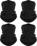 4 Pack Neck Gaiter, Cooling Breathable Face Mask UV Protection Scarf Hiking Bandana for Men/Women