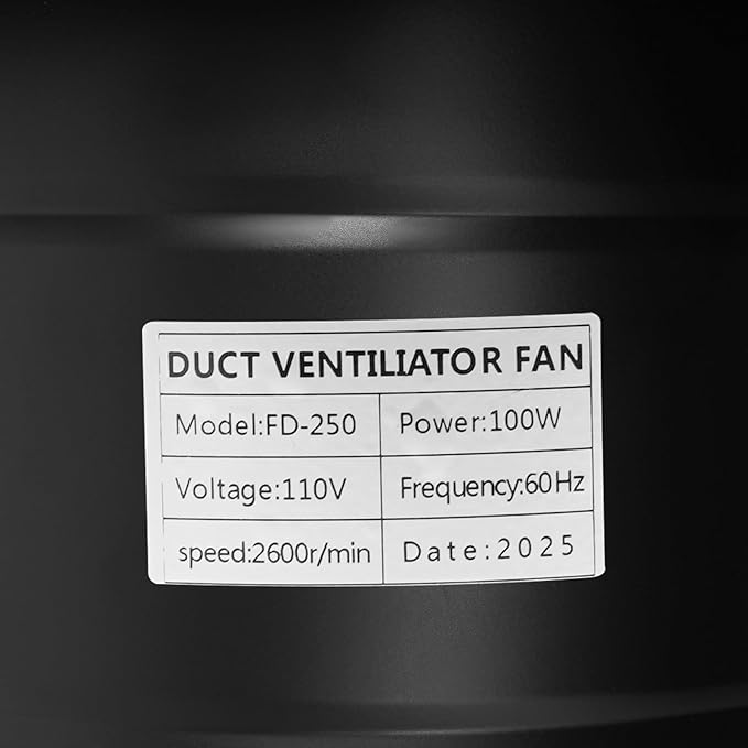 10'' Explosion Proof Exhaust Fan, 100W 741CFM Industrial Axial Flow Fan Utility Blower Ventilator Extractor Factory Extraction Ventilation for Garage Shops Kitchen, 2600RPM