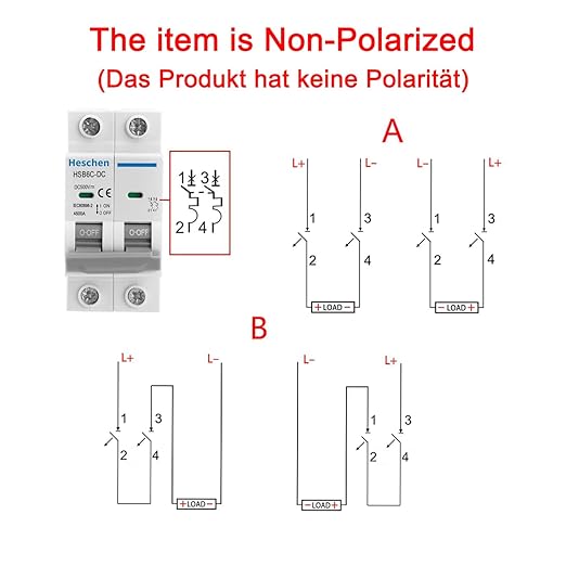 Heschen 2PCS DC Miniature Circuit Breaker, HSB6C-DC, 2 Poles, DC500V 32A, Photovoltaic Circuit Breaker, for Solar PV System Solar Panels Grid System, 35mm DIN Rail Mounting (32A)