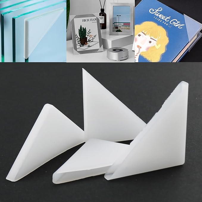 Heyous 50PCS Corner Protector Clear Plastic Photo Corner Protector Photo Frame Mounting Corner Suitable for Envelope Exhibition Artwork DIY Scrapbooking and Photo Frame