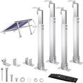 Zonon 4 Pcs Adjustable Solar Panel Tilt Mount Brackets Aluminum Alloy Solar Panel Mounting Supports up to 100 200 300 400 Watt for Flat Surface Roof RV Boat Off-Grid