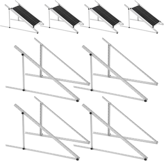 45 Inch 4Sets Solar Panel Mounting Brackets Kit 0-90 Adjustable Solar Panel Tilt Mount Brackets for 100-400W Panels Windproof for Roof,RV,Ground,Boat and Off-Grid. (4Sets)