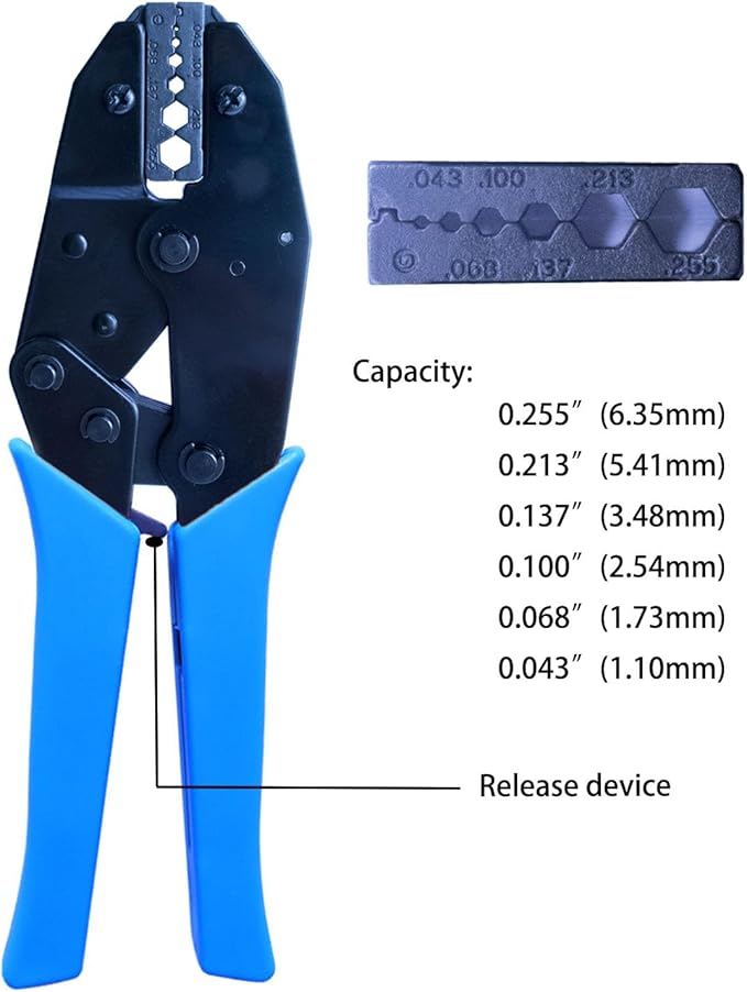 SMA Connector and SMA Crimping Tool Kit, SMA Crimper and 10pcs SMA Male Crimp Connector&10Pcs Female Crimp Connectors for RG58 WIFI Antenna Extension Cable
