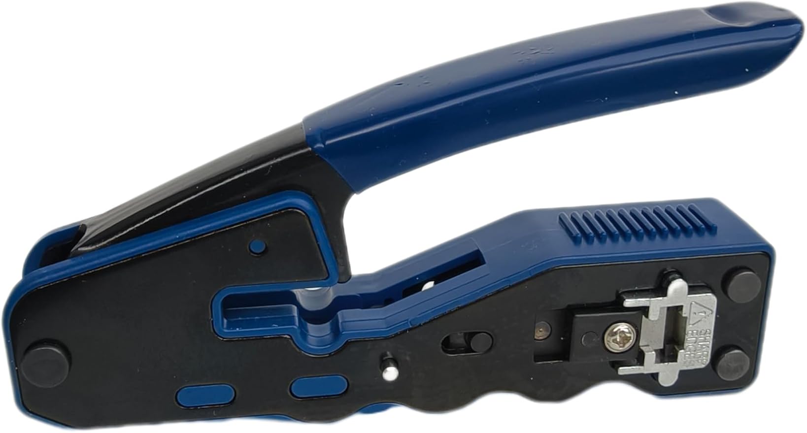 RJ45 Crimp Tool 8P RJ45 Crimping Tool Pass Through Ethernet Crimper for Cat5e Cat6 Cat6a 8P8C Modular Connectors Crimping Tool (Blue)