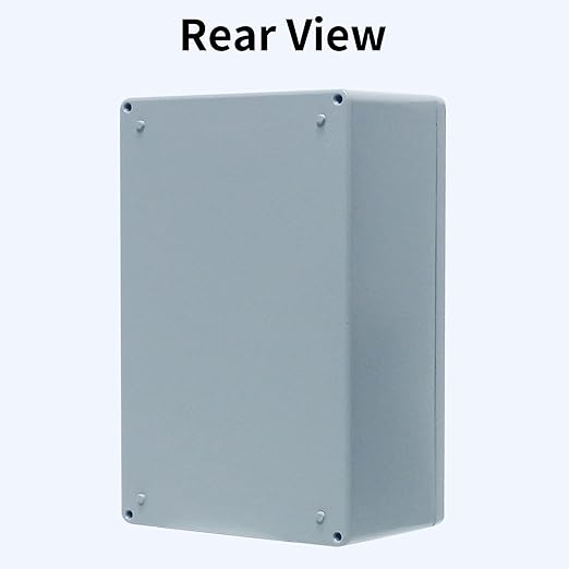 Aluminum Enclosure Project Box Waterproof IP66 Aluminum Alloy Metal Junction Box Electrical Junction Box Project Enclosure Gray 7.4"x4.7"x3"