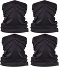 UV Face Cover Neck Gaiter Mask Dust Protection Magic Scarf Wind Bandana Balaclava for Summer Running Fishing 4 PCS