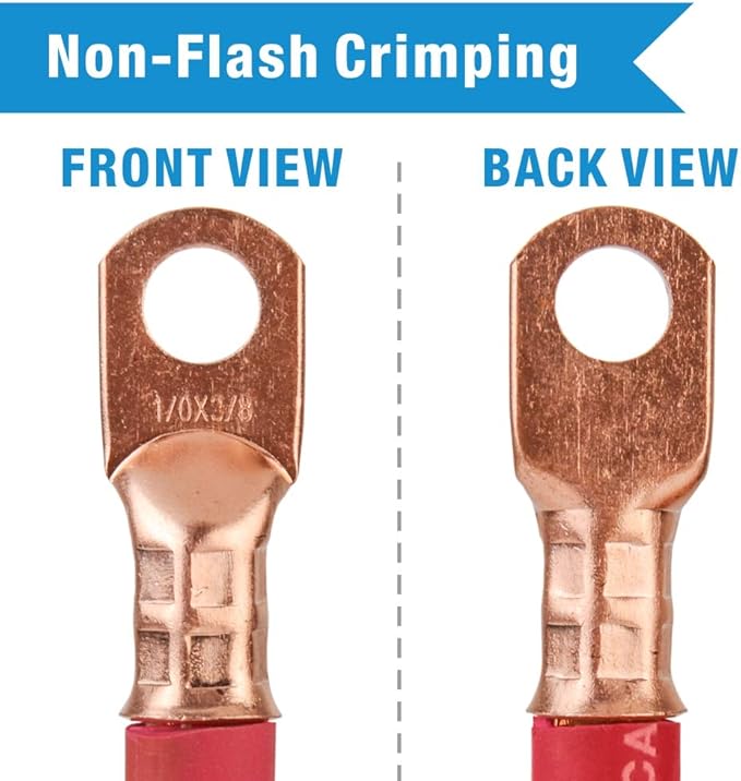 iCrimp Battery Cable Lug Terminal Crimping Tool, for 1/0, 2/0, 3/0, 4/0 Gauge, Battery Cable End, Heavy Duty Lug, Copper Wire Lug Crimper