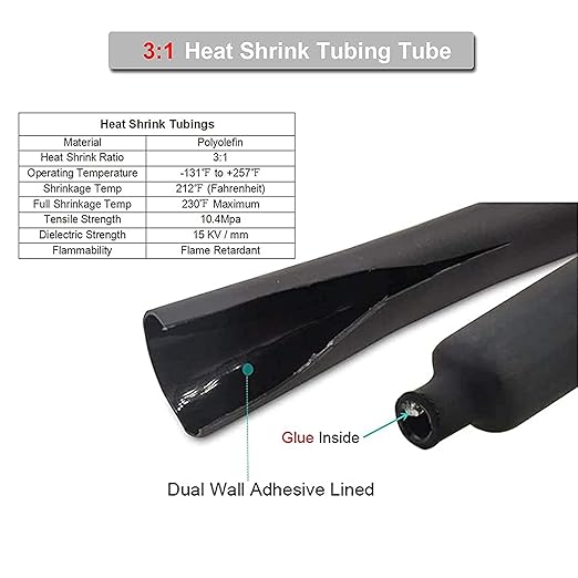 TKDMR 20pcs 2/0 AWG-5/16 Battery Lugs,Heavy Duty Wire Lugs,Ring Terminals,Battery Cable Ends,0 Guage terminals,Battery Terminal Connectors with 20pcs 3:1 Heat Shrink Tubing