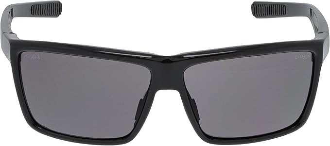 MCR Safety SR212 Swagger SR2 Safety Glasses with Thermo Plastic Rubber Nose Pads and Detachable Side Shields, Black Frame, Gray Lens