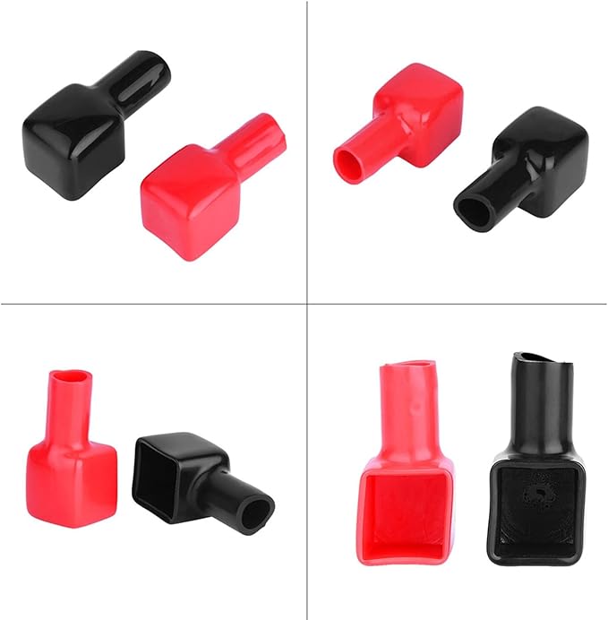 Motorcycle Battery Cover, 2 PCS Battery Terminal Covers, Battery Positive Terminal Cover Cap and Negative Battery Terminal Cover, Battery Protector Covers