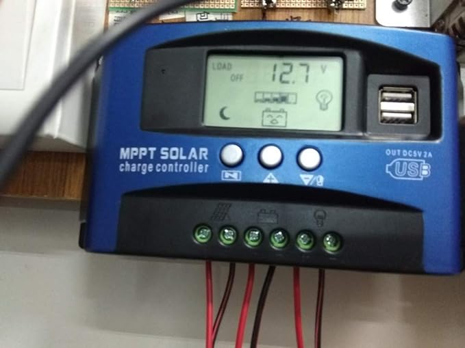 SUNYIMA 100A MPPT Solar Charge Controller with LCD Display Dual USB Multiple Load Control Modes,New Mppt Technical Maximum Charging Current (100A)