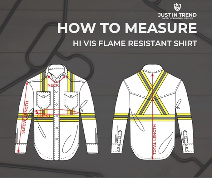 Flame Resistant High Visibility Hi Vis FR Shirt - 100% C - 7 oz