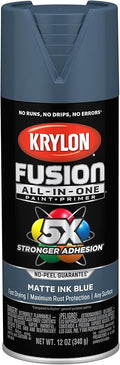 Krylon Fusion All-In-One Adhesive Spray Paint for Indoor/Outdoor Use, 12 oz, Ink Blue