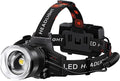 LED Headlamp Rechargeable 99000 High Lux, 9000mAh Long Battery Head Lamp with 12 Modes, IPX7 Waterproof USB Rechargeable Headlight, Zoomable Headlamp for Adults, 90° Adjustable for Camping Hunting
