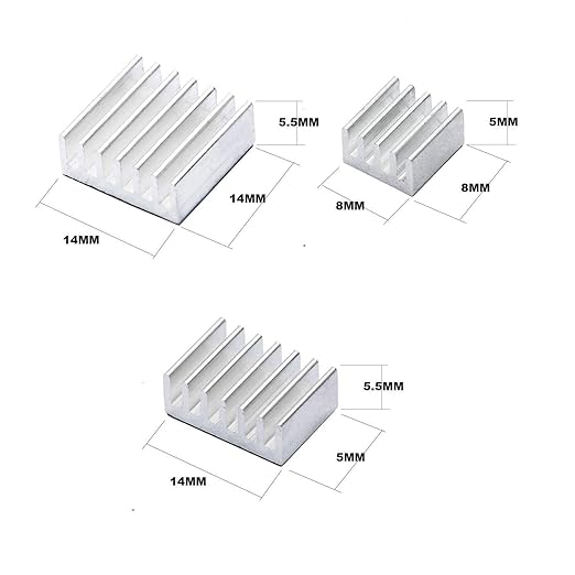 40 PCS Raspberry Pi 4 Heatsink Kit with Thermal Conductive Adhesive Tape, Aluminum Heat Sink Cooler and Copper Heatsink for Raspberry Pi B B+ 2/3/4/5