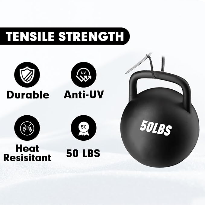 Zip Ties, KAMOTA 1500pcs 16 Inch Heavy Duty Self-Locking Nylon Zip Ties, Black Cable Ties with 50lb Tensile Strength, UV Resistant Cable Tie for Indoor and Outdoor Use