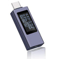 diymore USB C Power Meter, USB C Tester Power Meter,Type C Voltage and Current Tester Meter, Power Bank Capacity,Working Time Ammeter Voltmeter USB Cable Charger Detector LED Display, Gray