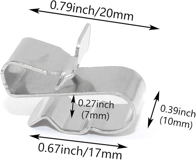 25PCS Stainless Steel Sunrunner Photovoltaic Cable Clips Trailer Frame Wire Clamp Clips