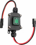 DC 12V Inline Toggle Switch Waterproof On/Off Toggle Switch SAE Cable with Quick Connect/Disconnect Green Light Button for for Motorcycle,Boat, Auto,Truck, RV.or Other Devices (SAE LS)