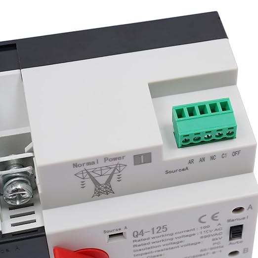 2P 100A Dual Power Automatic Transfer Switch AC 110V ATS PC Level Manual Changeover Generator Transfer Switch Tool 50HZ/60HZ