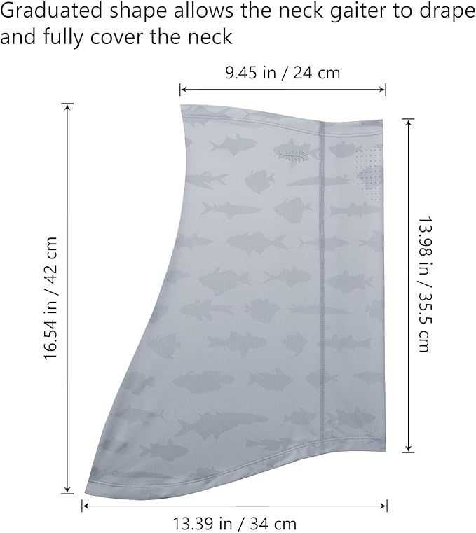 BASSDASH Neck Gaiter Mask UPF 50 Sun Protection for Men & Women, Fishing, Hiking, Outdoor