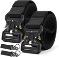 DOOPAI Tactical Belt for Men, 3Pack Military Nylon Web with Heavy Duty Quick Release Metal Buckle