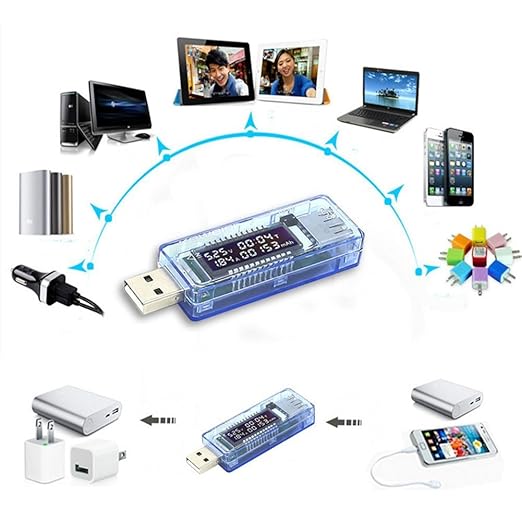HiLetgo LCD USB Current Voltage Doctor Charger Capacity Tester Meter Power Bank
