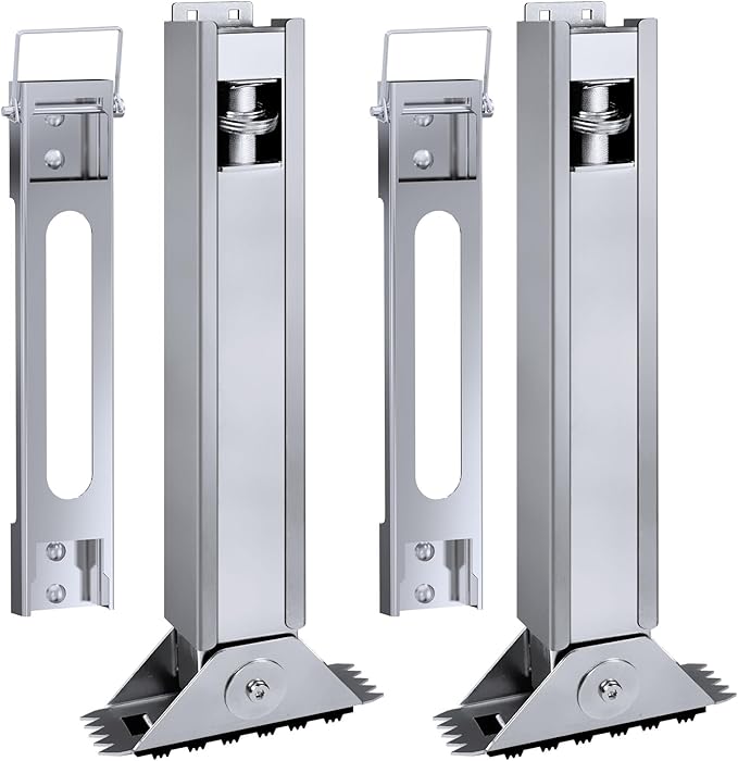Ladder Leveler Pair for Extension Ladder, Adjustable Extension Ladder Leg Ground Leveler, with Anti-Slip Pattern Steel Pole,Ladder Levelers for Extension Ladders