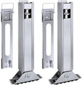 Ladder Leveler Pair for Extension Ladder, Adjustable Extension Ladder Leg Ground Leveler, with Anti-Slip Pattern Steel Pole,Ladder Levelers for Extension Ladders