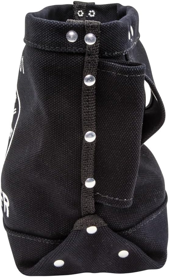 Klein Tools 5416TFR Tool Bag, Flame Resistant Canvas Bag for Bolt Storage with Double Reinforced Bottom and Tunnel Connect, 5 x 10 x 9-Inch