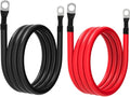 4 AWG Battery Cable 4AWG Gauge Battery Inverter Cables for Automotive Solar Marine Boat RV Car Motorcycle (4 AWG, 6FT, 3/8")