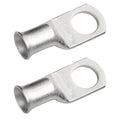 SELTERM 2pcs 1 AWG 1/2" Stud Tinned Copper Wire Lugs, Battery Lugs, Ring Terminals, Battery Cable Ends, 1 Gauge Ring Terminal Connectors, UL Marine Grade Electrical Battery Terminal Connectors